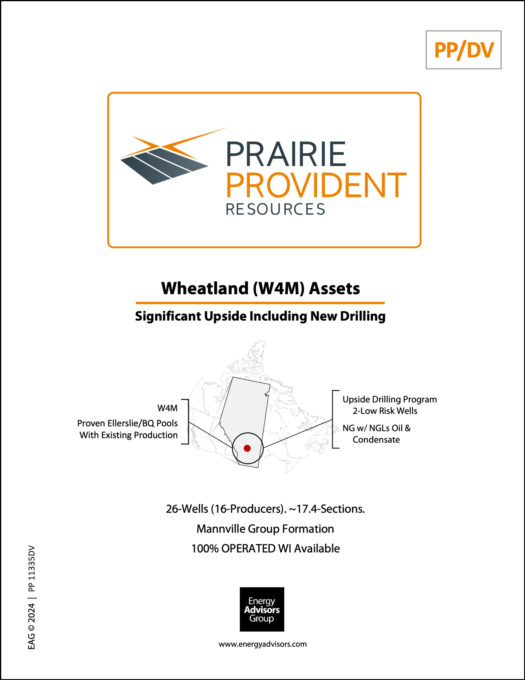 PRAIRIE PROVIDENT ASSET FOR SALE - Energy Advisors Group PRAIRIE PROVIDENT ASSET FOR SALE